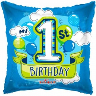 I års fødselsdag dreng folieballon 46 cm