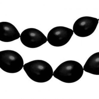 ballonkæde pastel sort balloner 33 cm. 3 m