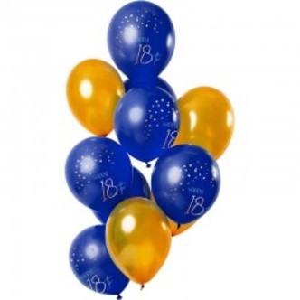 18 års balloner blå. 33 cm