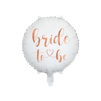 Bride To Be Ballon Hvid/Rosegold | 45 cm