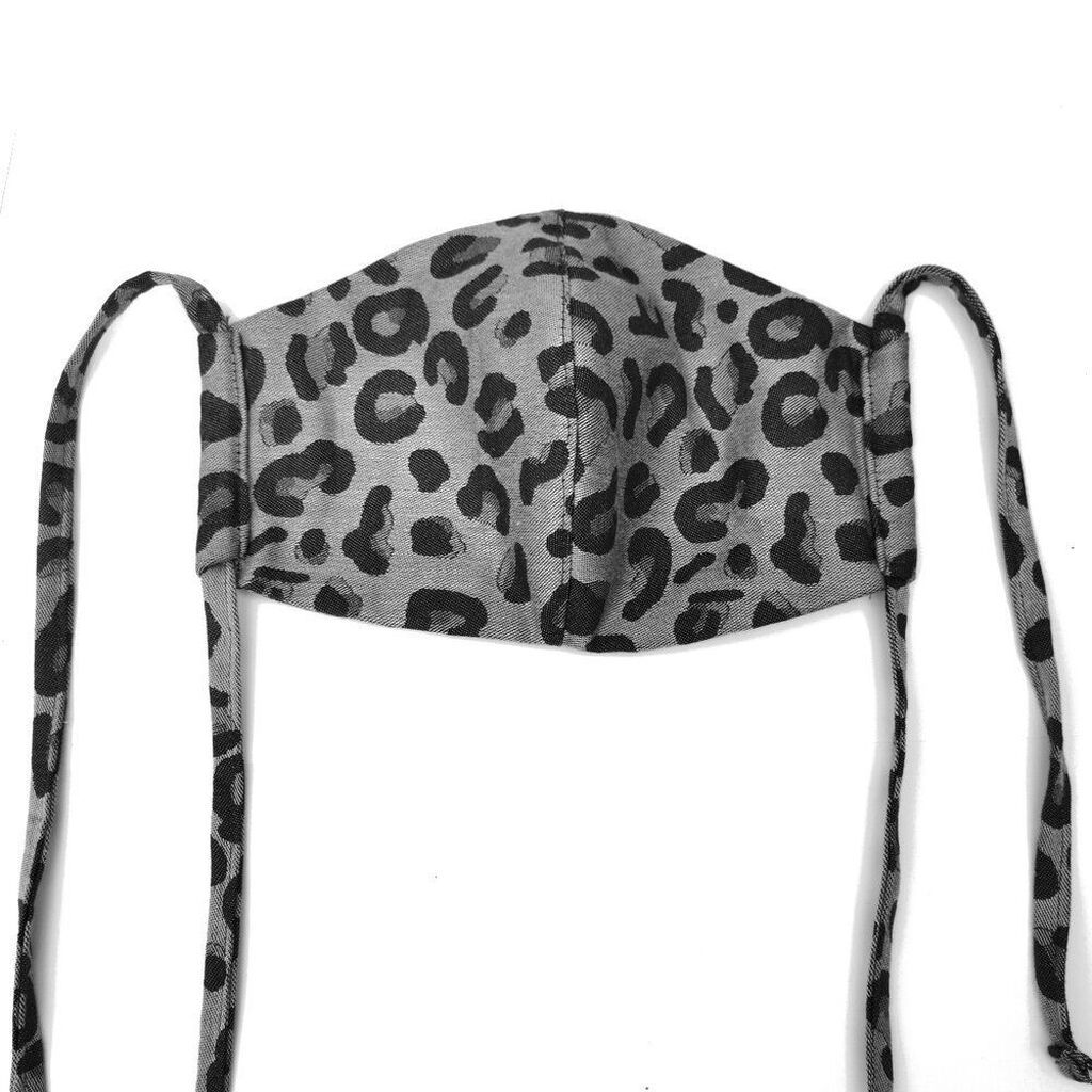 Fidella Mundbind - LeopardSilver med bindebånd