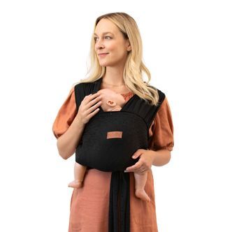 Moby Easy Wrap Carrier - Black Eyelet