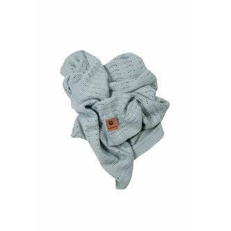 Easygrow GRANDMA Wave Tæppe - Ice Blue Melange