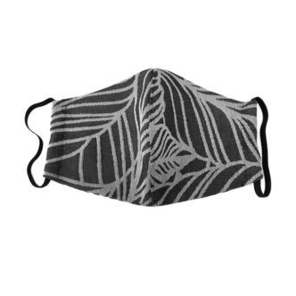 Fidella Mundbind-Dancing Leaves-BlackWhite med elastik