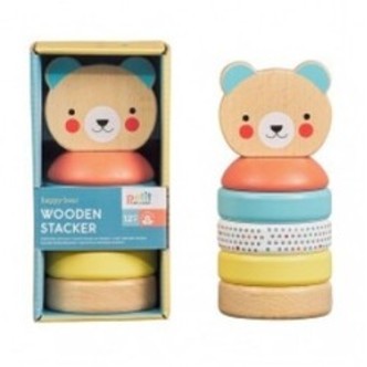 Petit Collage Wood Stacking Toy Bear - Legetøj