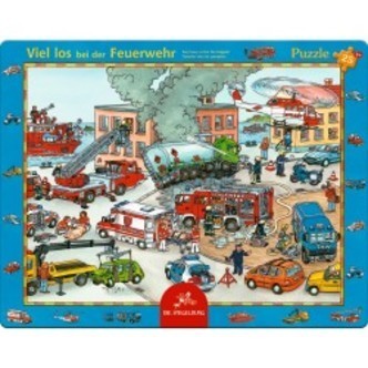 Die Spiegelburg Frame Puzzle very Busy At The Fire Brigade (40 Pcs.) - Puslespil