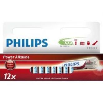 Philips Power Alkaline AAA Lr03 1,5 V - 12 stk. - Batteri