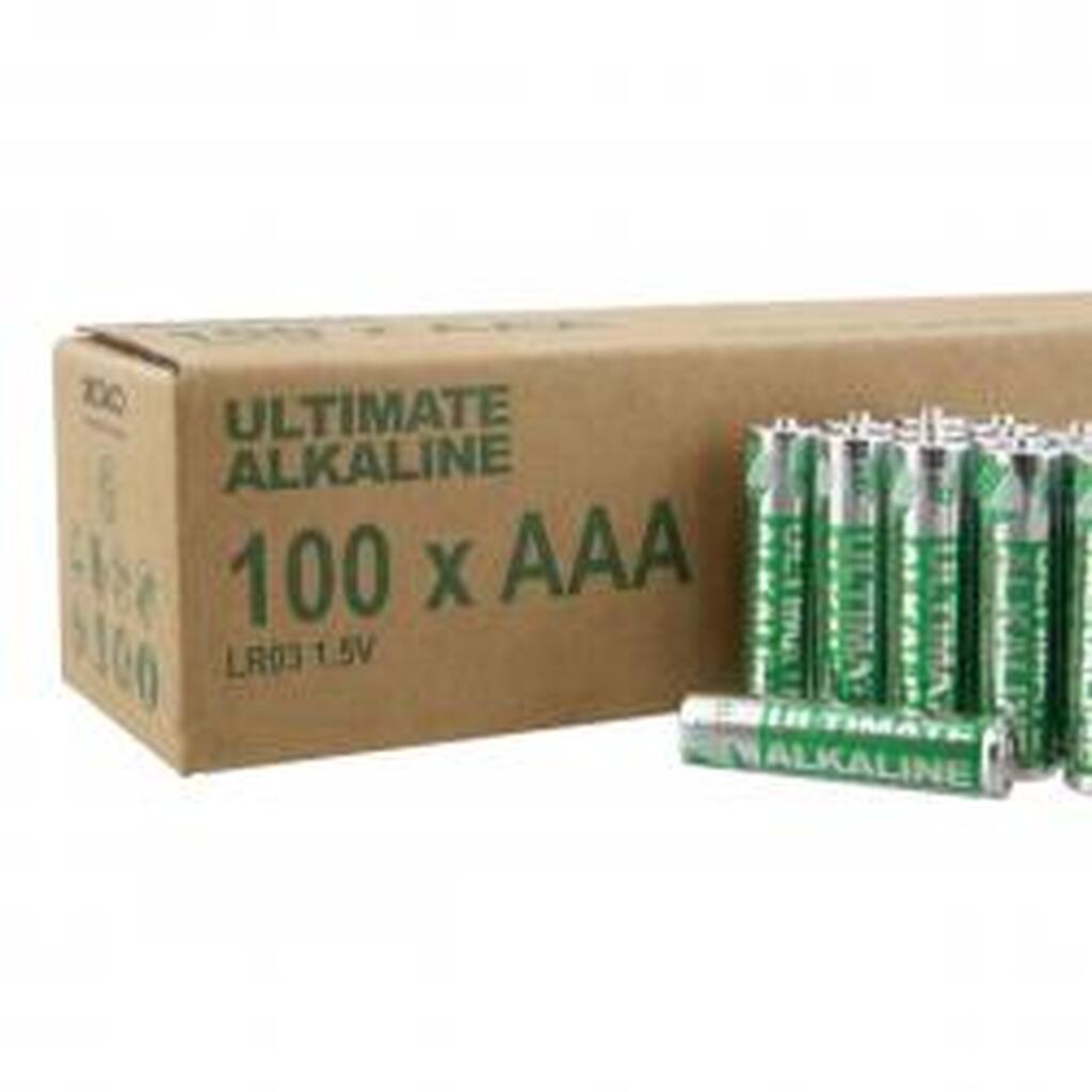 Deltaco Ultimate Alkaline Aaa Battery Nordic Swan Ecolabel 100pack - Batteri