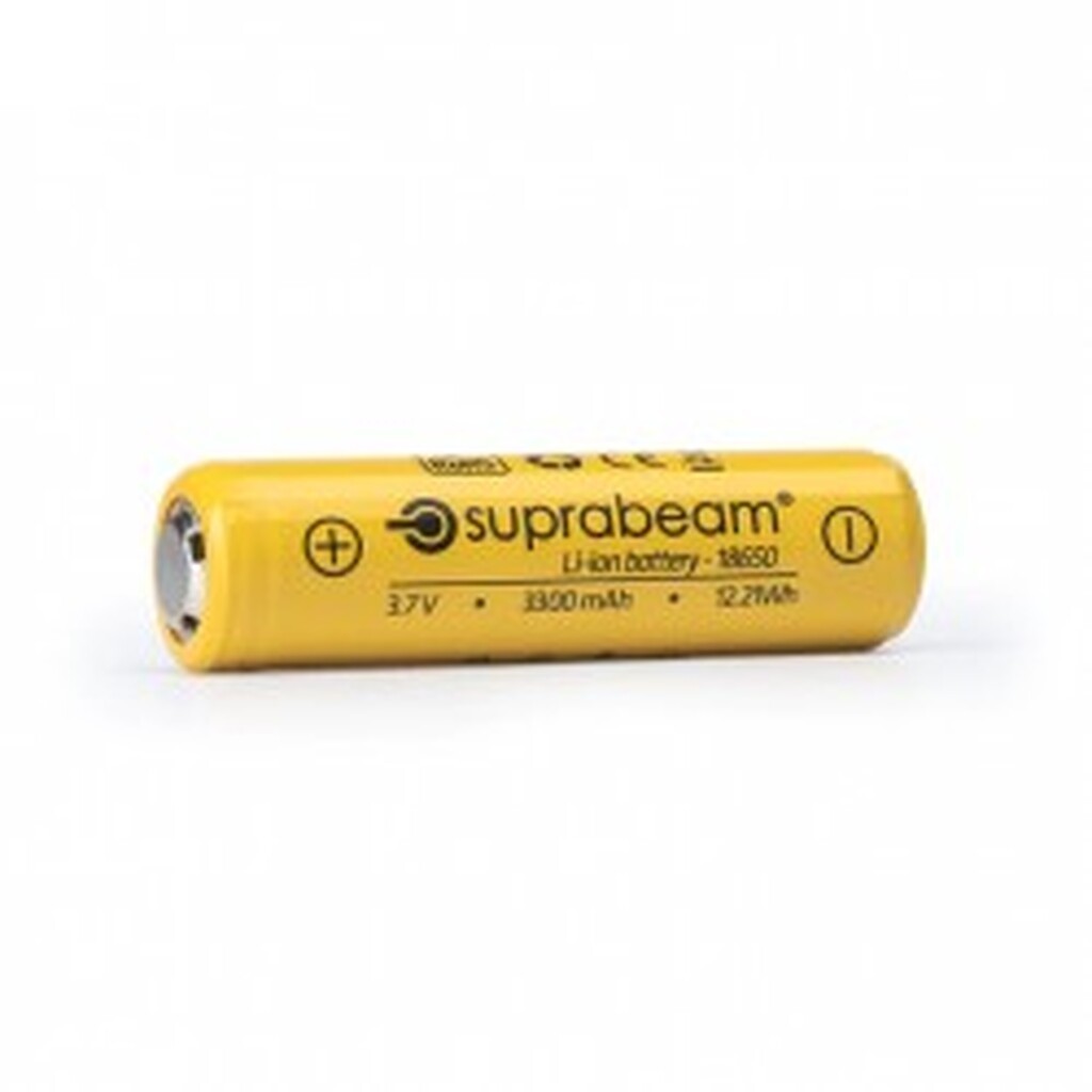Suprabeam Li-Ion cell 18650 3300 mAh 12.21 Wh/3.7 V til Q5xr - Batteri