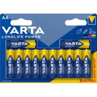 Varta Longlife Power Aa 12 Pack (8+4) (b) - Batteri