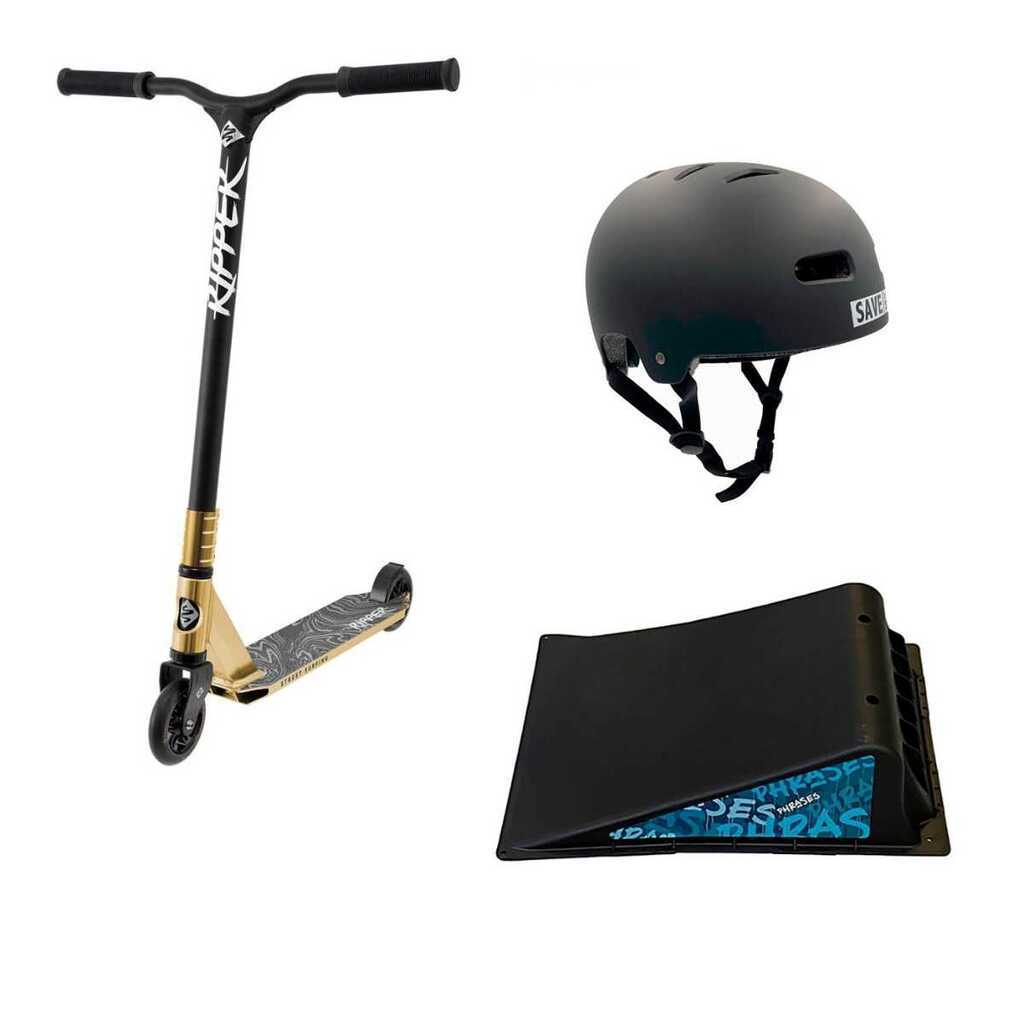 Streetsurfing Ripper Gold Løbehjul - Startpakke med hjelm og rampe