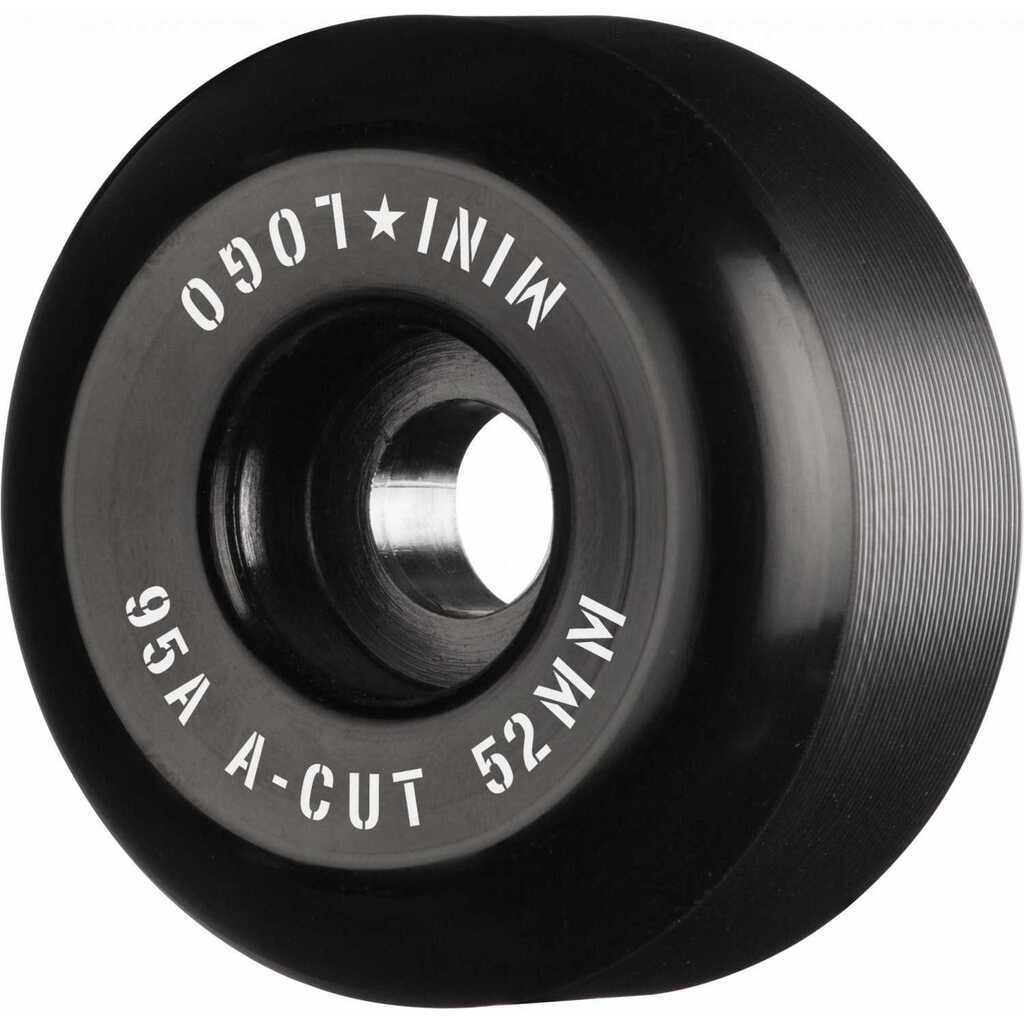 Mini Logo Skateboard Hjul A-cut "2" 52mm 95A Black 4-pak