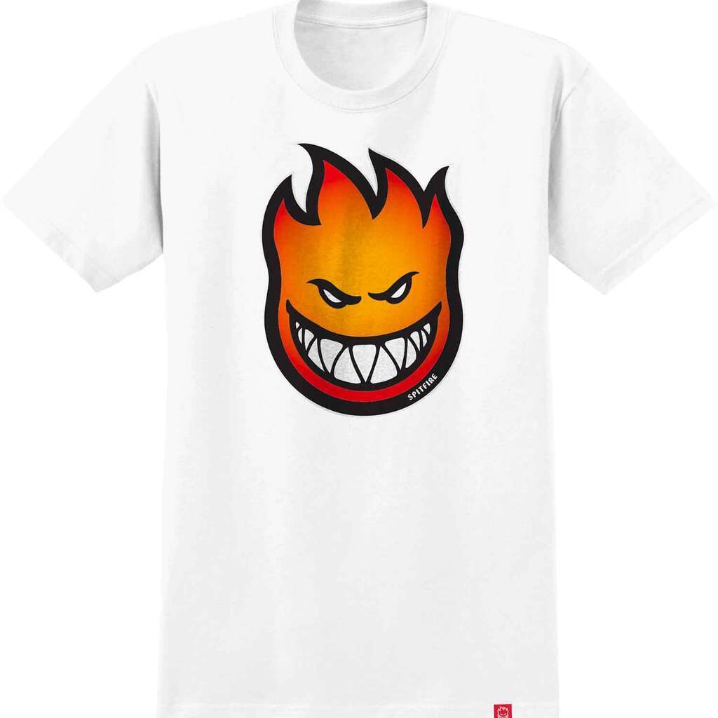 Spitfire T-shirt Bighead Fill White/Orange