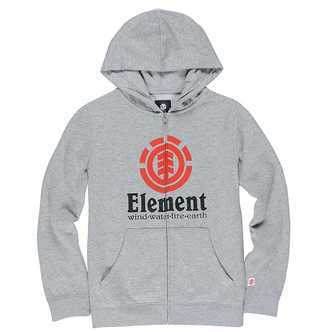 Element Vertical Hættetrøje Børn Zip Grå Heat