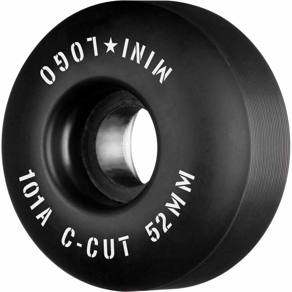 Mini Logo Skateboard Hjul C-cut 52mm 101A Sort 4-pak