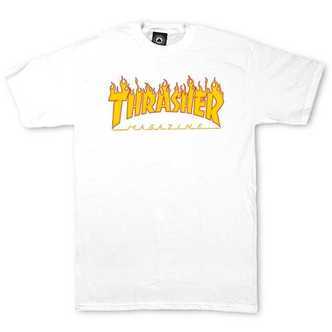 Thrasher Flame Logo T-Shirt Børn Hvid