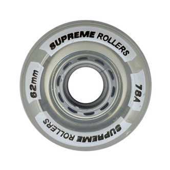 Supreme Rollers Side By Side Hjul 62mm/78A Klar 4-Pak