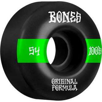 Bones Wheels OG Formula Skateboard Hjul 100 54 Mm V4 Sidecut 4pk Black