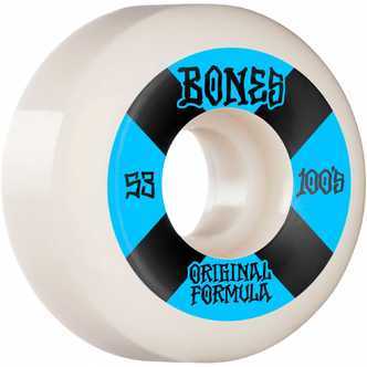 Bones Wheels OG Formula Skateboard Hjul 100 53 Mm V5 Sidecut 4pk Blue