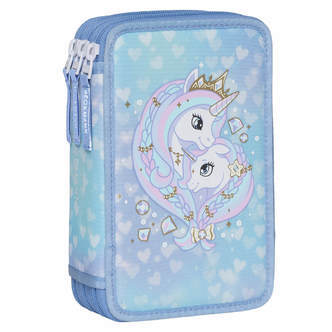Beckmann 3-zip penalhus mindhold Unicorn Princess Ice Blue
