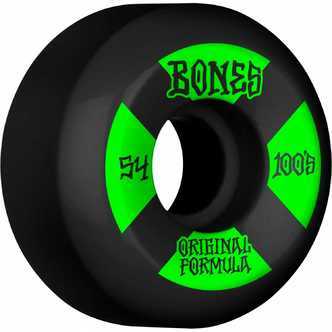 Bones Wheels OG Formula Skateboard Hjul 100 54mm V5 Sidecut 4pk Black