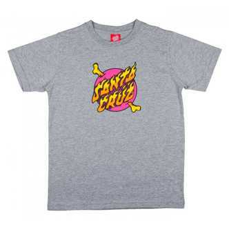 Santa Cruz Youth Crossbone 'Dot T-Shirt' Grå Melange