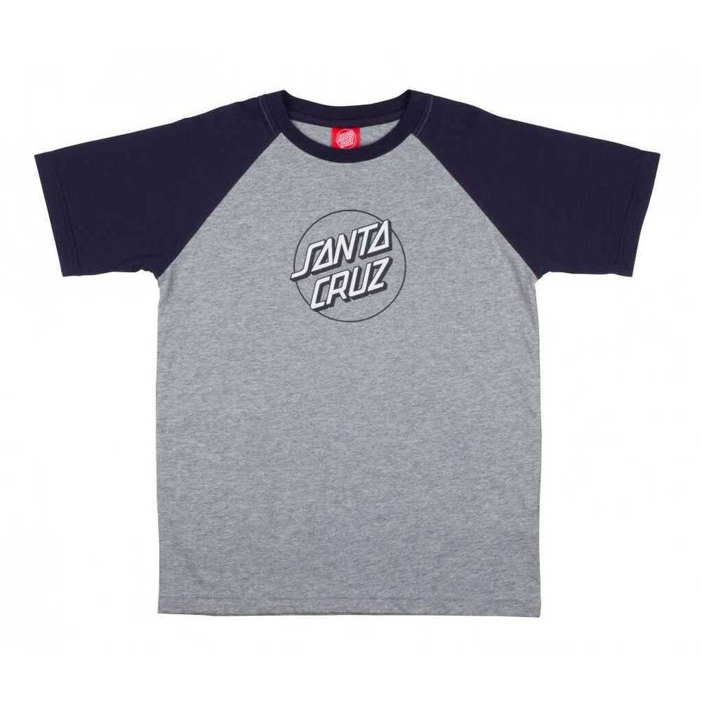 Santa cruz Youth Opus Dot Raglan T-Shirt Grå MelangeNavy