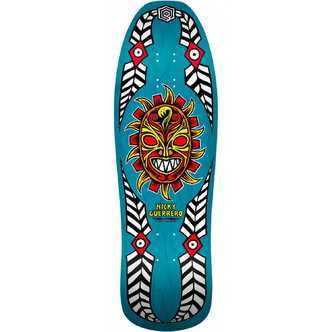 Powell Peralta Nicky Guerrero Mask Skateboard Deck Blue - 10 X 31.75