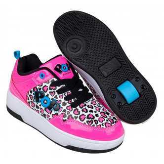 Heelys Pop Rullesko Neon Pink/Sort/Hvid/Hjerter