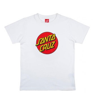 Santa Cruz Youth Classic Dot T-Shirt White