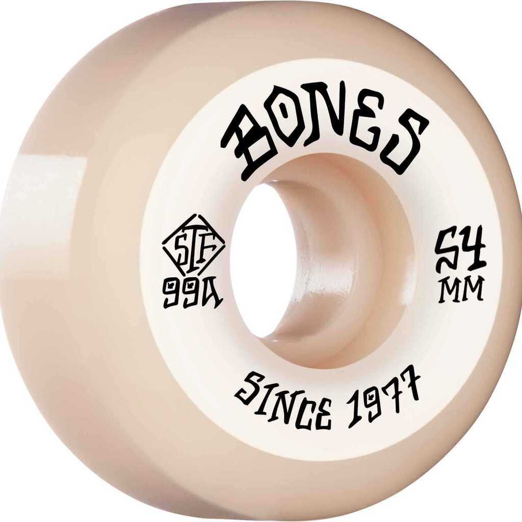 Bones Wheels STF Skateboard Heritage Roots 54mm V5 4pk Hvid