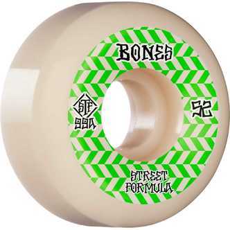 Bones Wheels Skateboard Hjul Patterns STF 99A 52mm White V5 Sidecut 4-pak