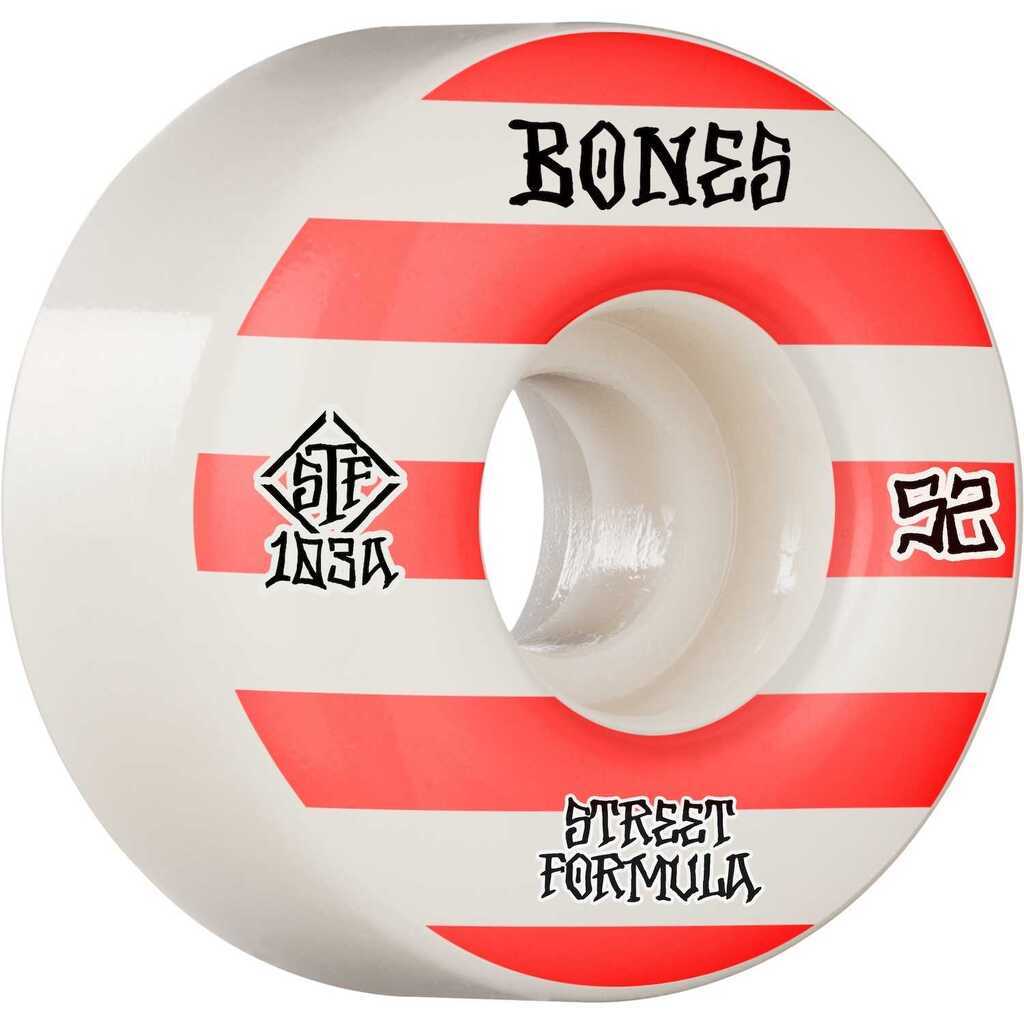 Bones Wheels Skateboard Hjul Patterns STF 103A 52mm White V4 Wide 4-pak