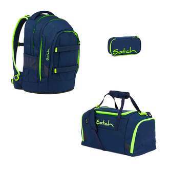 Satch Pack Skoletaske 30L Toxic Yellow 3 dele