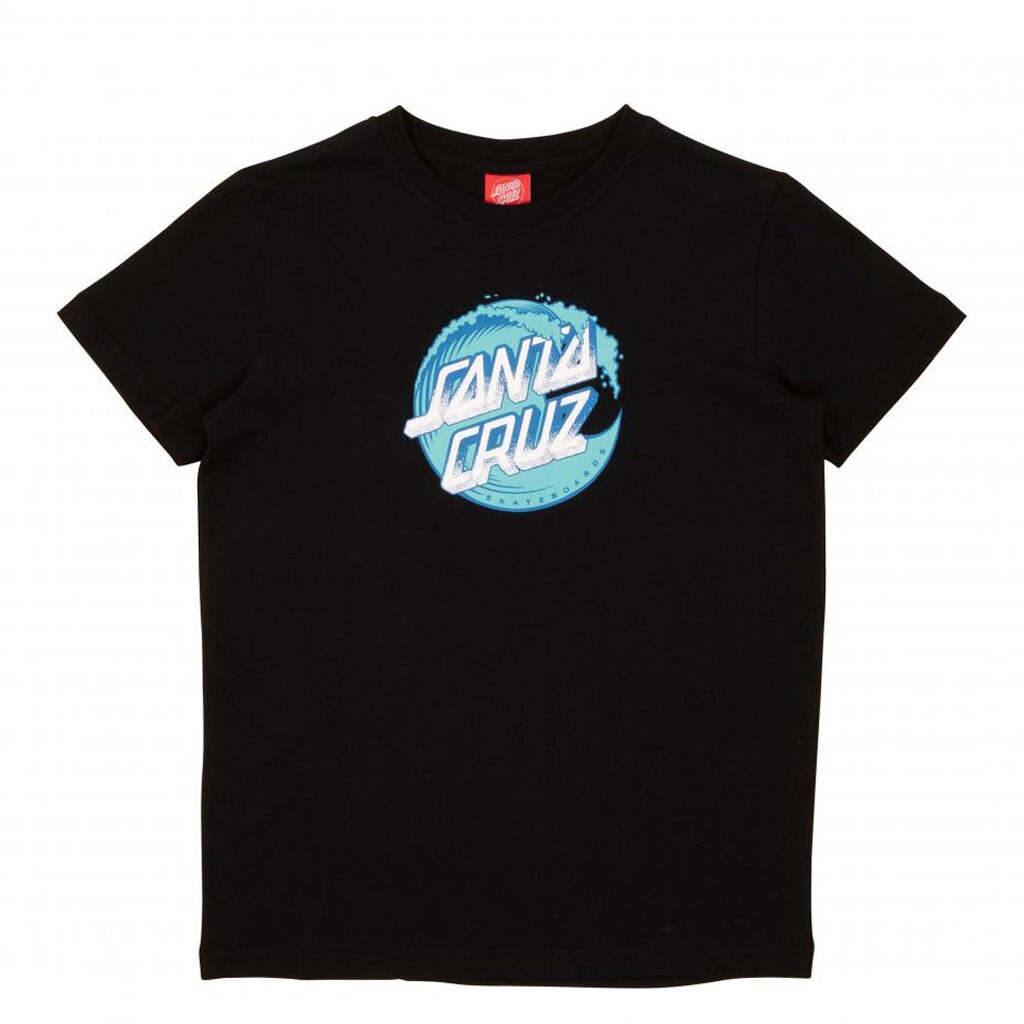 Santa Cruz Youth Stipple Wave Dot T-Shirt Black