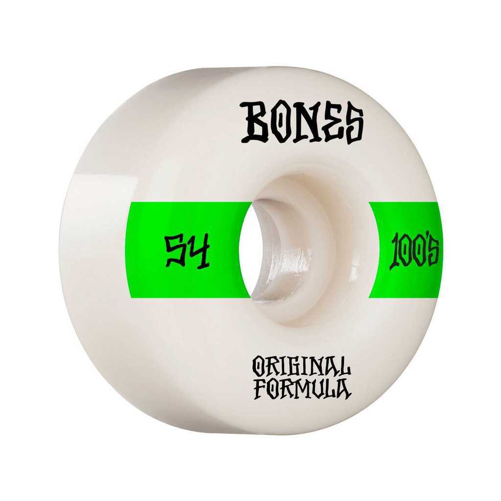 Bones Wheels OG Formula Skateboard Hjul 100 54 Mm V4 Wide 4pk White