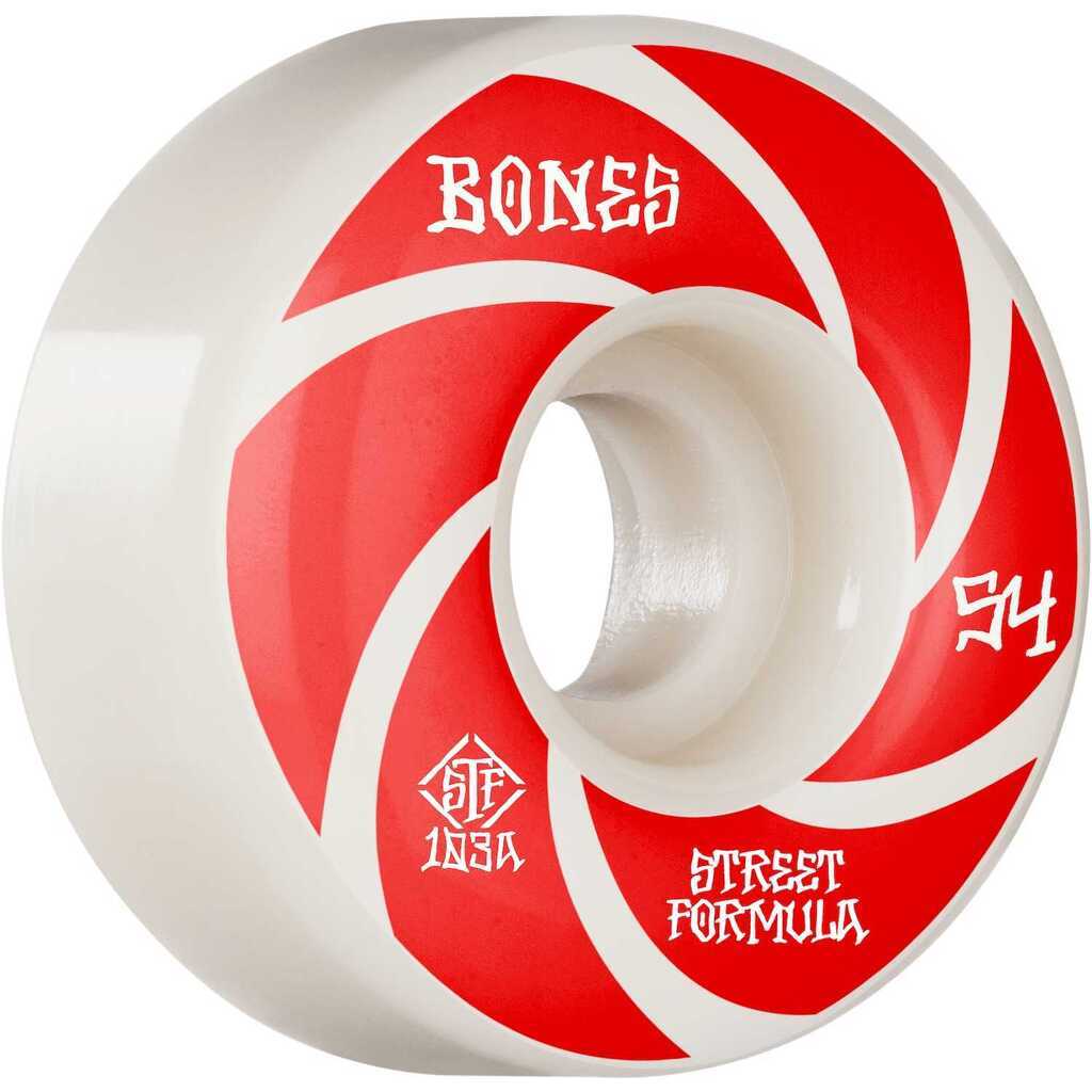 Bones Wheels Skateboard Hjul Patterns STF 103A 54mm White V1 Standard 4-pak