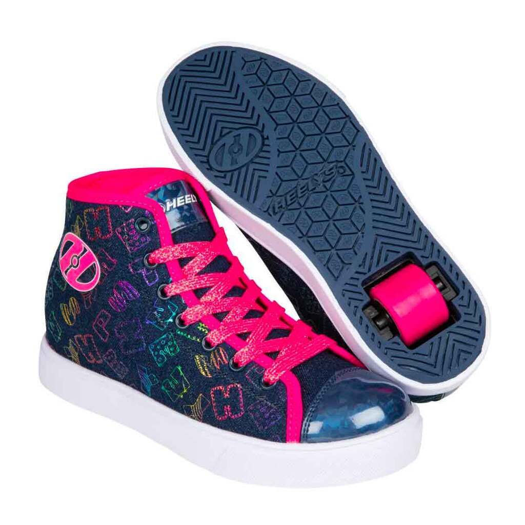 Heelys Veloz Rullesko Blue DenimHot PinkRainbow