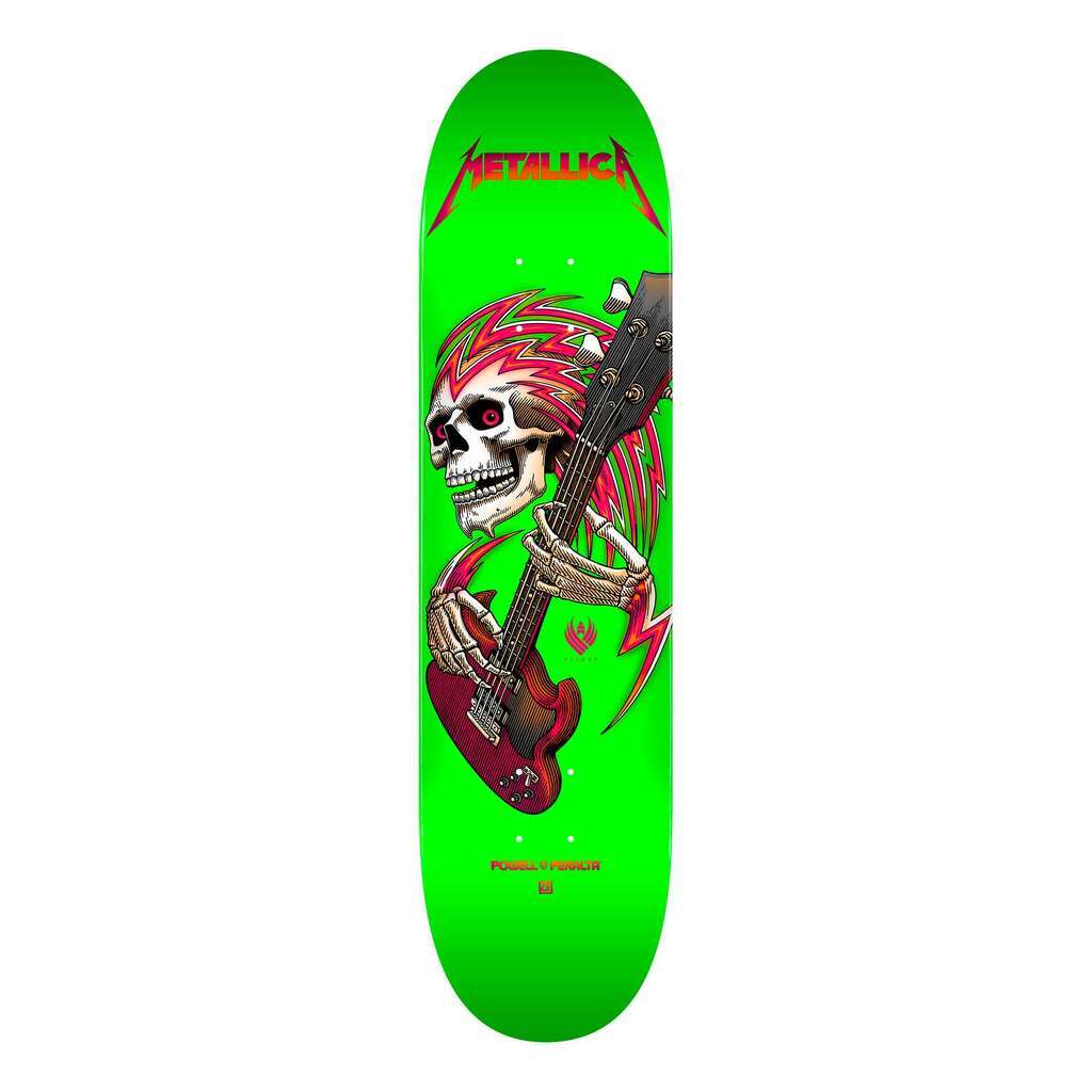 Powell Peralta Flight Metallica Collab Skateboard Deck Lime Green - 9 x 32.95