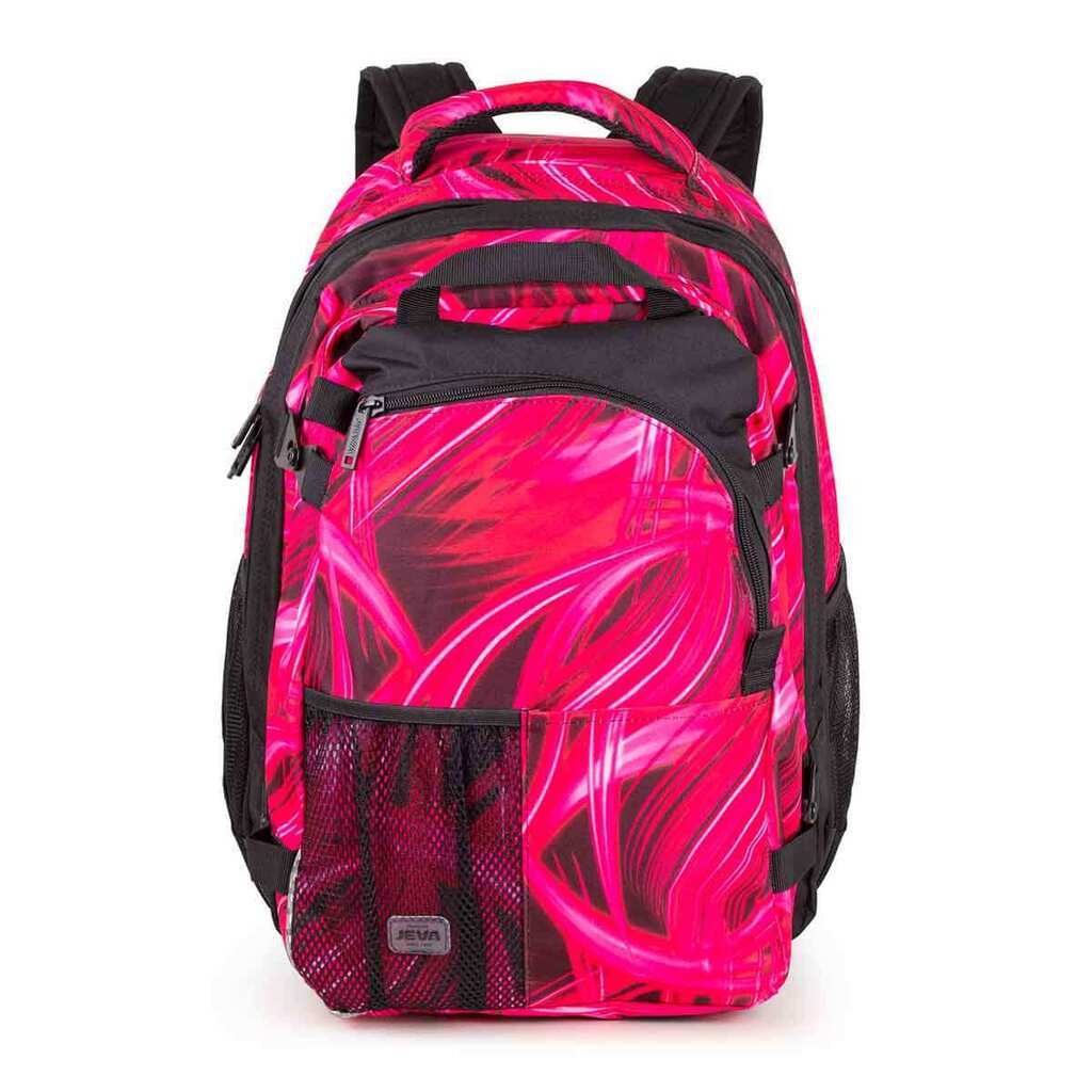 Jeva Supreme School Bag Pink Lightning