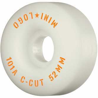 Mini Logo Skateboard Hjul C-cut 52mm 101A White 4-pak