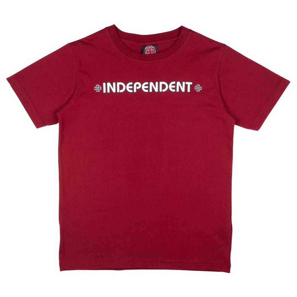 Independent Youth T-Shirt Bar/Cross Maroon