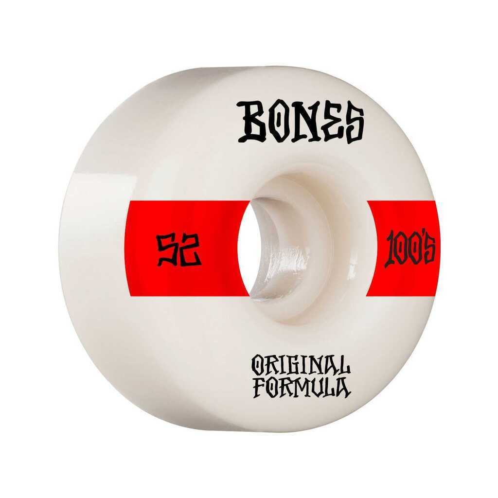 Bones Wheels OG Formula Skateboard Hjul 100 52 Mm V4 Wide 4pk White