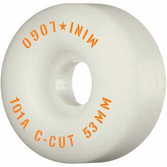 Mini Logo Skateboard Hjul C-cut 53mm 101A White 4-pak