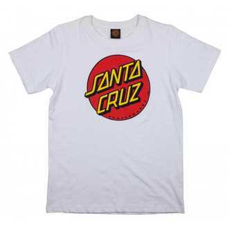 Santa Cruz Youth Kortærmet T-Shirt 'Classic Dot' Hvid