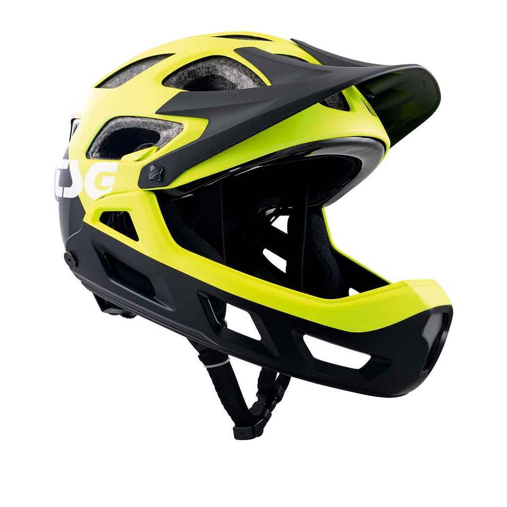 TSG Seek Youth MountainBMX Hjelm FR Graphic Design Flow Sort Yellow