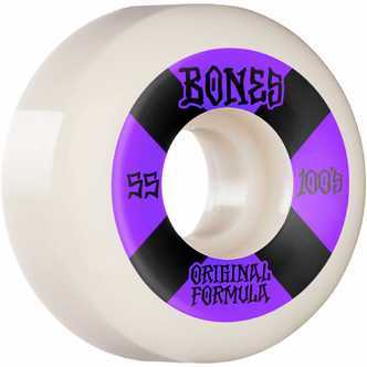 Bones Wheels OG Formula Skateboard Hjul 100 55mm V5 Sidecut 4pk White