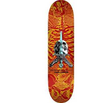 Powell Peralta Deck Skull  Sword Red Yellow 8.0