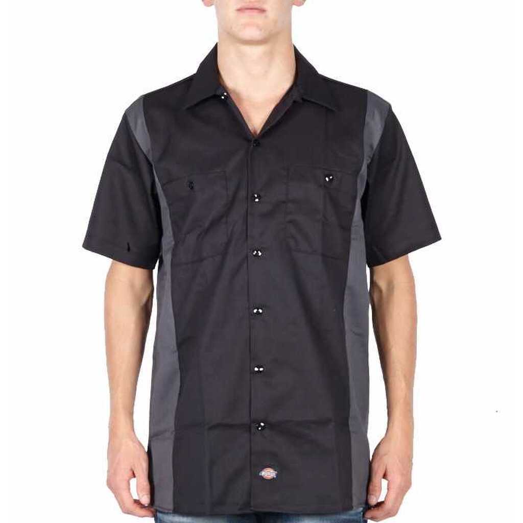 Dickies Two Tone Kortærmet Skjorte SortCharcoal