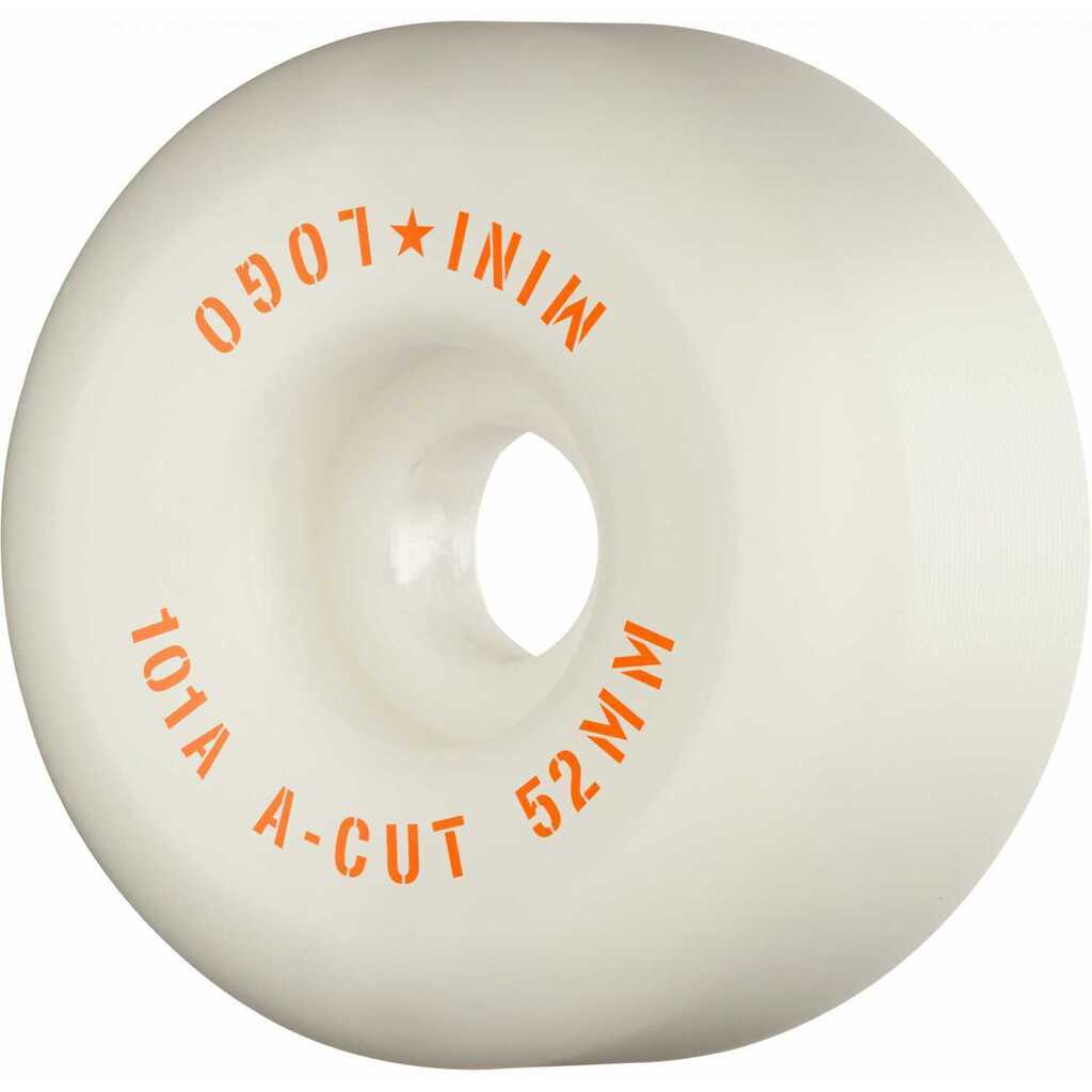 Mini Logo Skateboard Hjul A-cut 2 52mm 101A White 4-pak